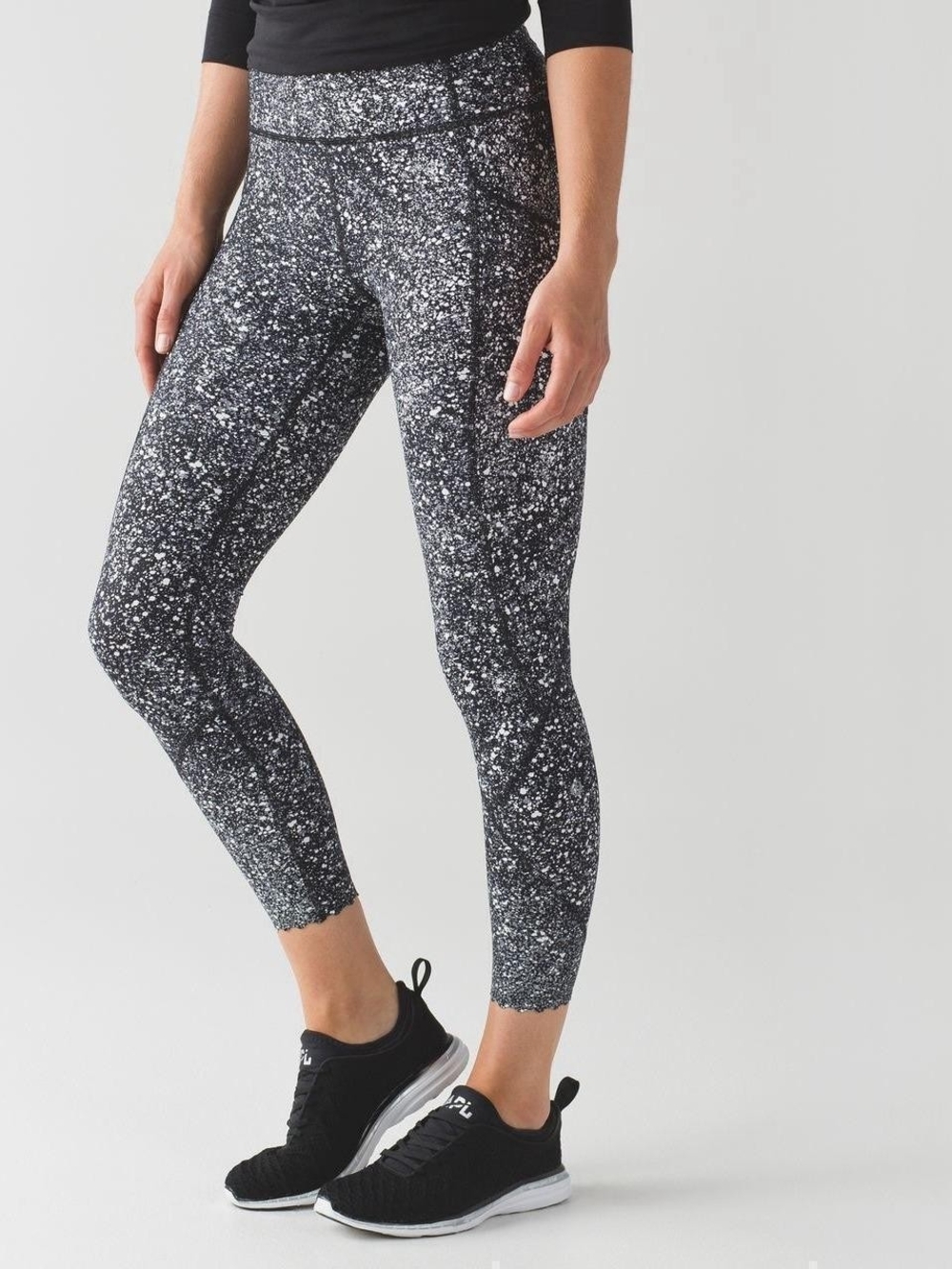 lululemon athletica Black and White Speckle High-Rise Leggings